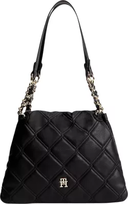 Çantë tote për femra Tommy Hilfiger TH Feminine Mini Tote AW0AW18716, e zezë