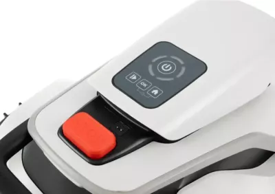 Robot kositës bari TERRAMOW V600 Wireless, deri 600 m², Wi‑Fi/4G, i bardhë/gri, set me garazh + 9 thika + SIM 1GB