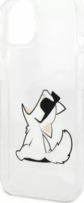 Mbështjellës Karl Lagerfeld KLHCP14MCFNRC për Apple iPhone 14 Plus, hardcase, Choupette Fun, transparent