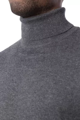 Xhemper për meshkuj Jack Jones Emil Roll Neck STS 12157417, gri e errët [Madhësia: M]