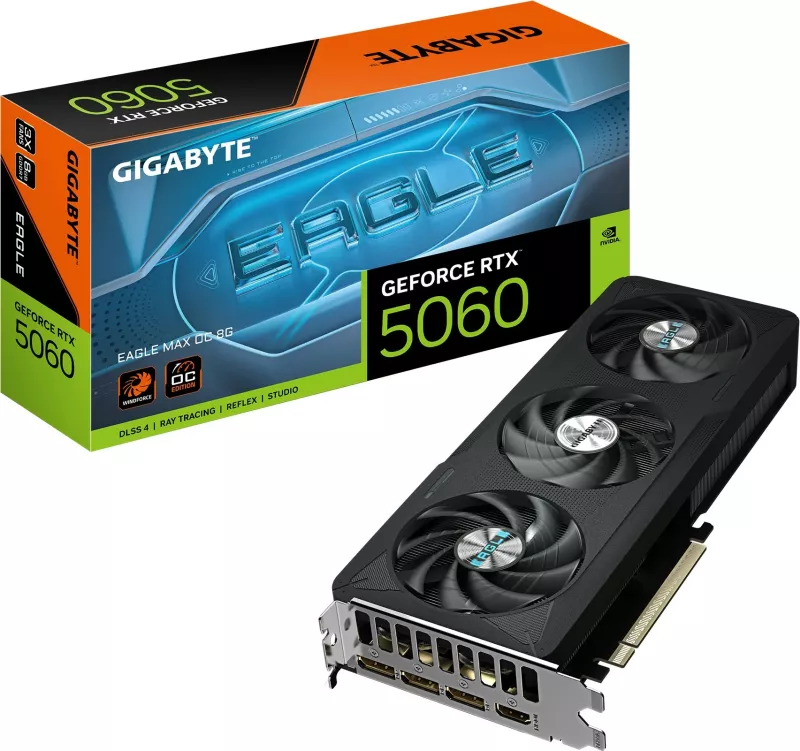 Kartelë grafike Gigabyte RTX 5060 EAGLE Max OC 8GB GDDR7