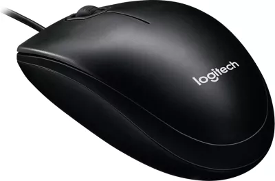 Maus Logitech B100 me kabllo USB 800 DPI, e zezë