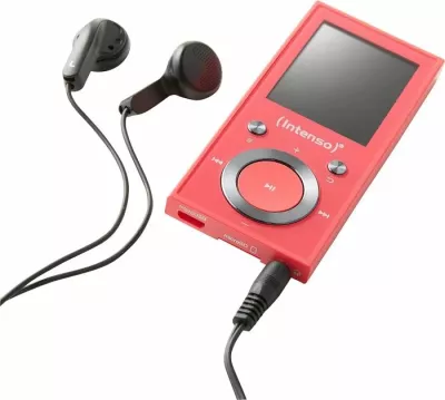 MP3 player INTENSO Video Scooter BT 16GB microSD, Bluetooth, ekran 1.8 inç, me kufje + kabllo USB, rozë