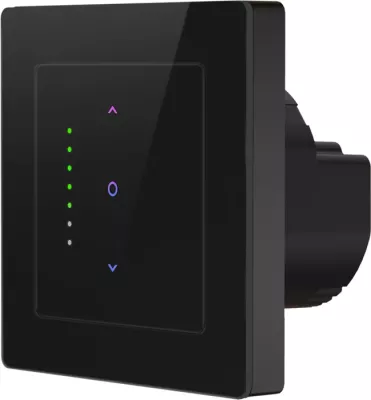 Ndërprerës smart për perde Avatto CS20-EU-B WiFi Touch, Tuya/Smart Life, i zi