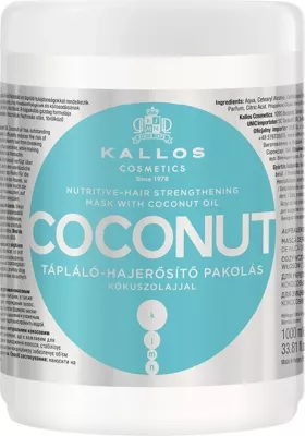 Maskë për flokë Kallos Coconut Nutritive-Hair Strengthening Mask për femra, 1000ml