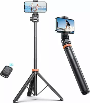 Selfie stick me tripod Tech-Protect L03S, me telekomandë Bluetooth, 148cm, Bardhë