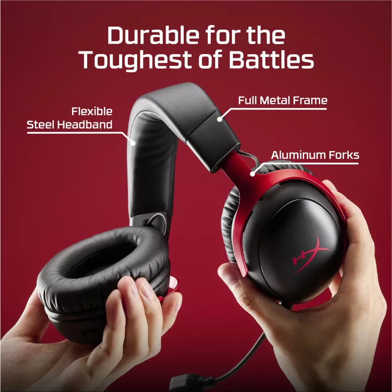 Kufje HyperX Cloud III S Wireless Gaming Headset, Bluetooth 5.3, 120h, të zeza thumbnail 3