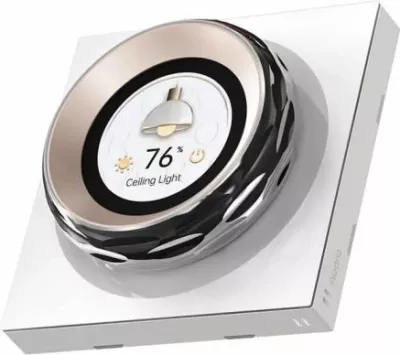 Switch smart me ekran AQARA Touchscreen Dial V1 EU DS-K01D, LCD 2.08\", Wi-Fi 2.4/5GHz + Zigbee 3.0 + Matter, i bardhë