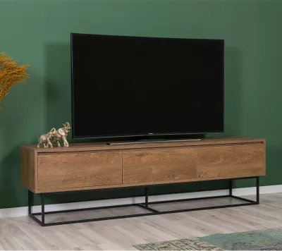 Set mobiljesh për dhomë dite Skye Decor, Laxus Takım 24, ngjyrë arre dhe e zezë