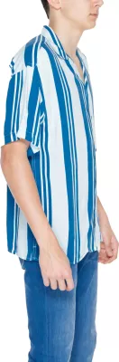 Këmishë me mëngë të shkurta për meshkuj Jack & Jones Jcojeff Aop Resort 12252536, blu e zbehtë [Madhësia: XL]
