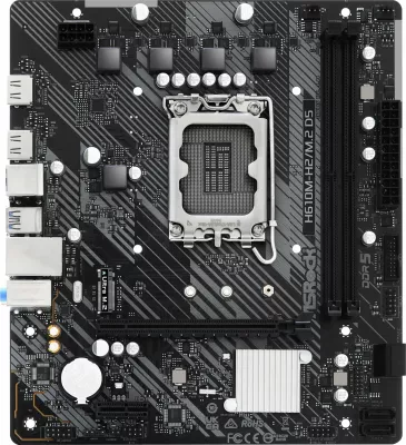 Pllakë amë ASRock H610M-H2/M.2 D5 Micro ATX, DDR5, M.2, Dual HDMI, Gigabit LAN, e zezë