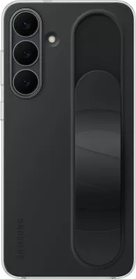 Mbështjellës Samsung Standing Grip Cover për Galaxy S25 FE, silikon, zi