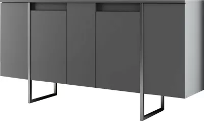 Set mobiljesh për dhomë dite, Hanah Home Luxe, antracit, argjend