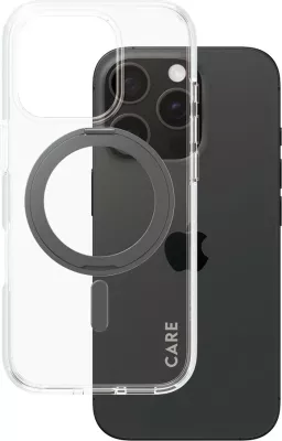 Mbështjellës PanzerGlass CARE Case, MagSAFE, për iPhone 16 Pro, transparent me këmbëz
