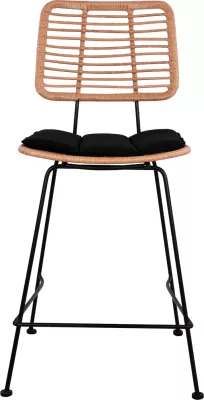 Karrige për bar me jastëk Allegra FH5644 me thurje ngjyrë bezhë 55x56x107 cm
