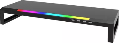 Stand monitori Marvo DZ-01 me RGB, 4x USB hub, 520×198×80 mm, i zi