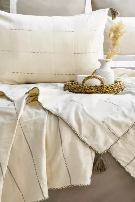 Set mbulesë krevati dopio, L'Essentiel Linge de Maison, Eva, ngjyrë mink