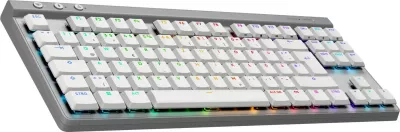 Tastierë mekanike Logitech G 920-012543, Wireless, RF Wireless + Bluetooth, RGB LED, e bardhë