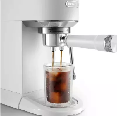 Aparat kafeje DeLonghi Dedica Duo EC890.WI, për kafe të nxehtë dhe të ftohtë, bardhë