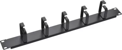 Organizuesi i Kabllave Techly 305922 për Kasë Rack 19", 1U, me 5 mbajtëse 65mm, ngjyrë e zezë