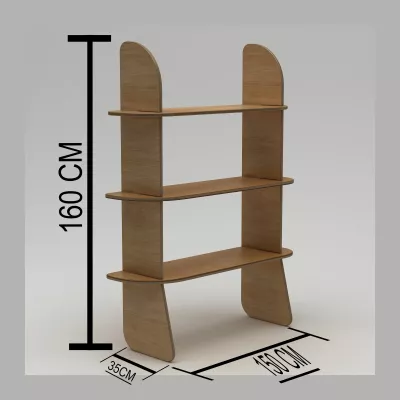 Raft librash Skye Decor, natyral, Scala-3