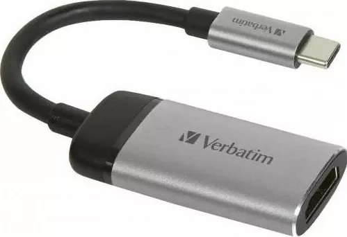 Adapter Verbatim USB-C në HDMI 4K, alumini, gri