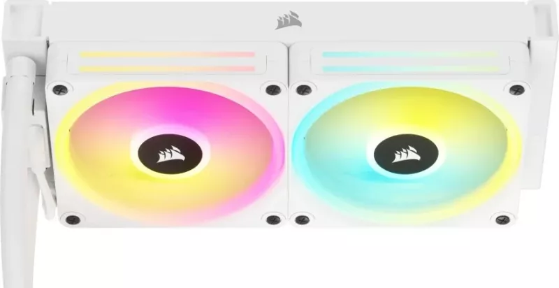 Ftohës hibrid Corsair H100i, 240mm, RGB, i bardhë