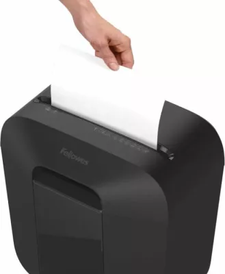 Shkatërrues dokumentesh Fellowes Powershred LX25M, mini-cut 4×12 mm, 6 fletë, P-4, kosh 11.5 L, i zi