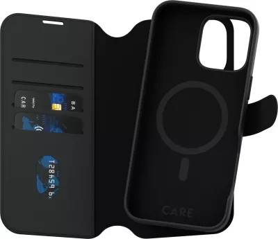 Mbështjellës PanzerGlass CARE Case Feature Tango 2-in-1 Wallet për iPhone 16 Pro Max, e zezë