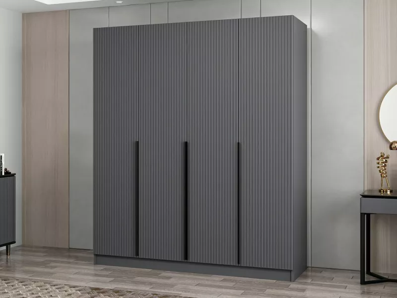 Dollap Hanah Home, Kale Plus, anthracite, 180x210x52cm