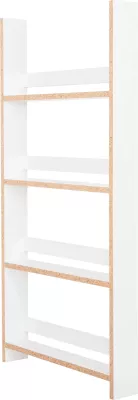 Raft muri SANI FH18224.01 melaminë, ngjyrë bardhë, 60x10x120H cm (4 rafte)