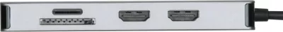 Docking station Targus DOCK423, USB-C, 2x HDMI, 2x USB-A, LAN, SD/MicroSD, argjend