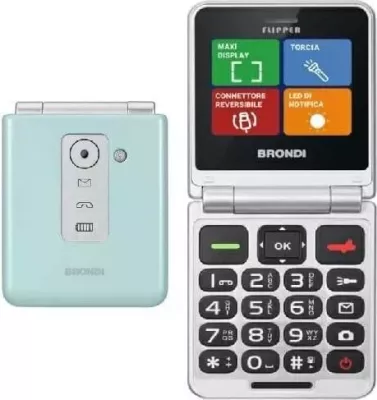 Celular Brondi Flipper Green Water Metal