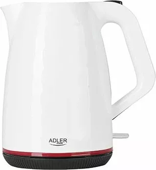 Çajnik elektrik Adler AD1277, 1.7L, 2200W, plastik, i bardhë