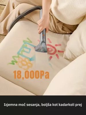 Pastrues me avull dhe nxjerrës njollash Uwant B400 2-në-1, 100°C avull, 65°C ujë i nxehtë, 18000 Pa, 1.2L/1.4L, gri, me aksesorë