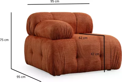 Karrige një vendëshe Atelier del Sofa, Petite 1R, portokalli