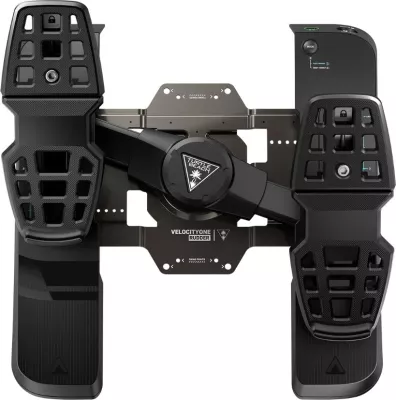 Pedale rudder Turtle Beach VelocityOne Rudder për PC dhe Xbox, USB-C, Hall sensor, frena diferenciale, të zeza