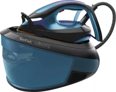 Hekur me gjenerator avulli, Tefal Express Vision SV8151E0, 2800W 7 bar 1.8L LED, blu-ezezë