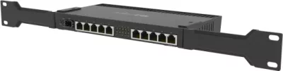Router Gigabit Mikrotik RB4011iGS+RM, 10-Port, SFP+ 10Gbps, 1GB RAM, Rackmount 1U, i zi mat