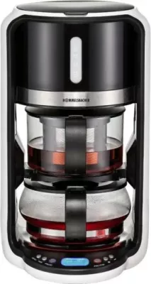 makinë çaji, Rommelsbacher, TA 1200, 1 L, programe 80/85/90/100°C, LCD, funksion ruajtje ngrohtësie, e zezë/argjend