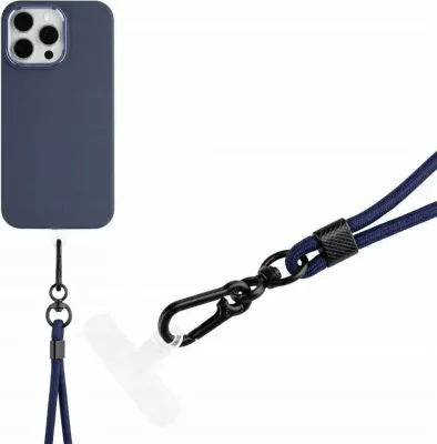 Litar universal për celular Fixed FIXNU-V-BL, i rregullueshëm 40-76 cm, najlon, blu