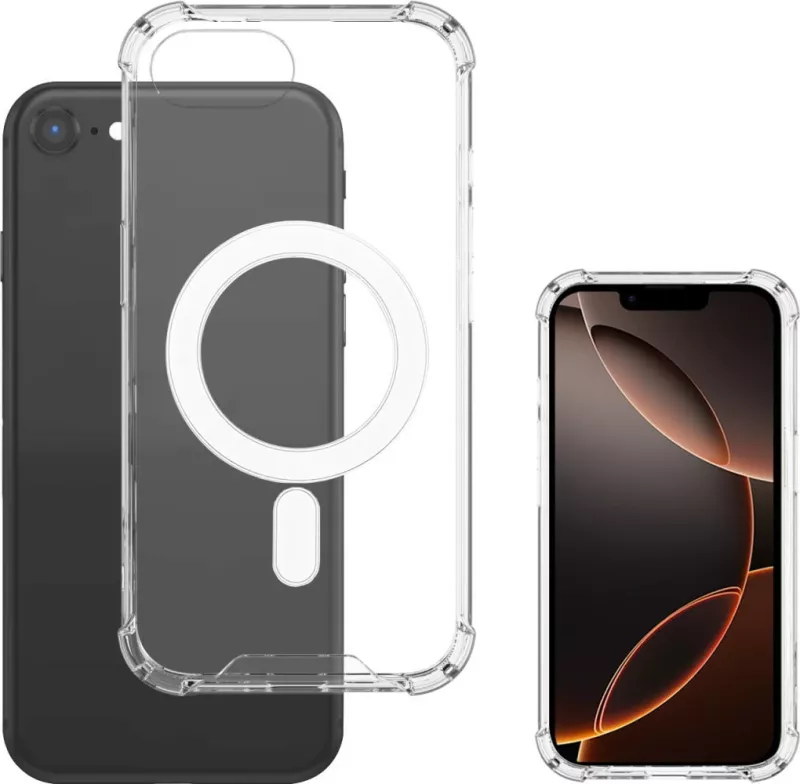 Mbështjellës 4smarts për iPhone SE 4.Gen, MagSafe, transparent