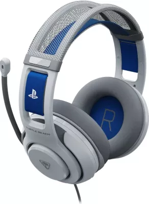 Kufje gaming Turtle Beach Atlas 200 PS, me kabllo 3.5mm, 50mm Nanoclear, mikrofon flip-to-mute, të bardha