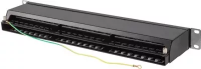 Paneli i Patch-it Lanberg PPSA-1048-B, 19" 1U kat. 6A ekranuar FTP me 48 porta, ngjyrë e zezë