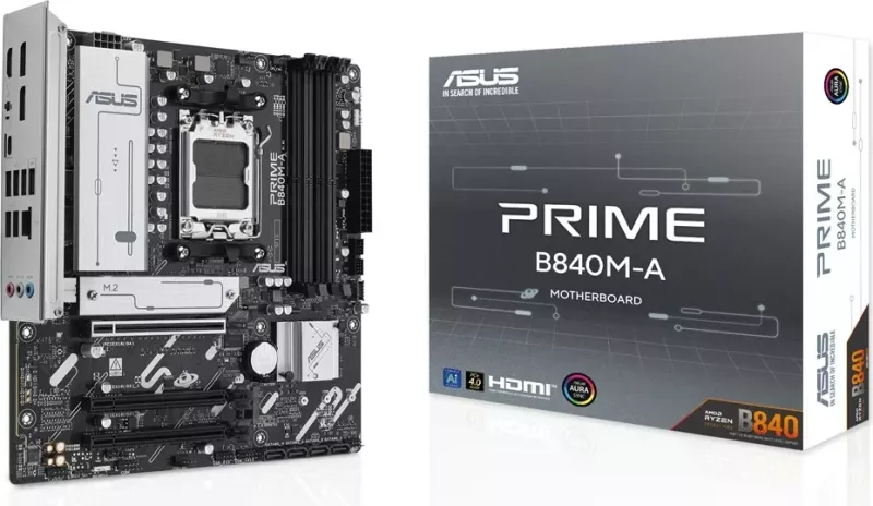 Pllakë amë ASUS PRIME B840M-A-CSM, Socket AM5, micro ATX, Gri