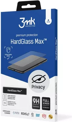Xham mbrojtës HardGlass Max Privacy 3mk për iPhone X, 9H, Full Screen, Privacy