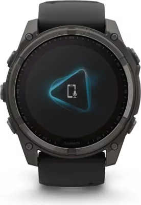 Smartwatch Garmin fēnix 8 Solar, Sapphire, Carbon Gray DLC Titanium, Black/Pebble Gray strap, 51 mm