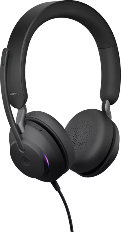 Kufje Jabra Evolve2 40 SE, me tela, për biseda/muzikë, USB Type-A, e zeza
