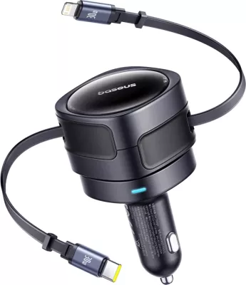 Karikues veture Baseus C00035507121-00 me kabllo USB-C + Lightning 60W, Zi