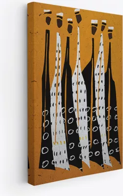 Set pikturash dekorative në kanavacë (3 copë), Wallity, Ersycnvs4, 50x70cm